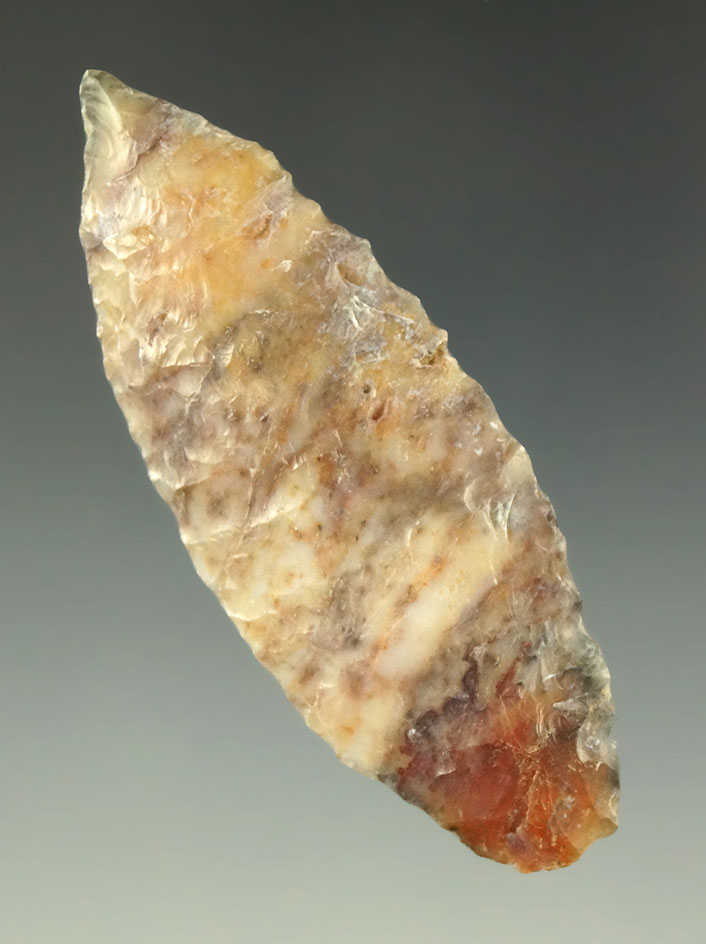 Very attractive multi-colored agate on this 2 7/16" Cascade - Nevada/California area.  COA.