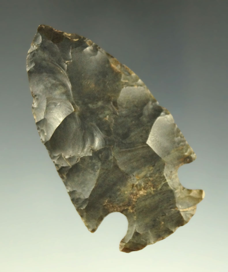 2 9/16" Gibson point made from Penters chert - Northeast Arkansas. Ex. Shewey. COA.