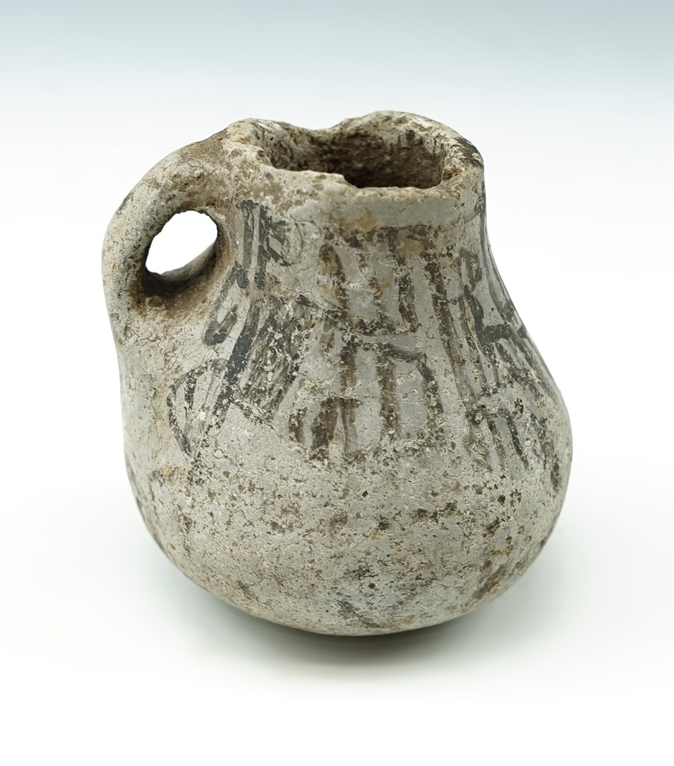 1 13/16" Tall Miniature Anasazi Pottery Pitcher. Found in New Mexico.