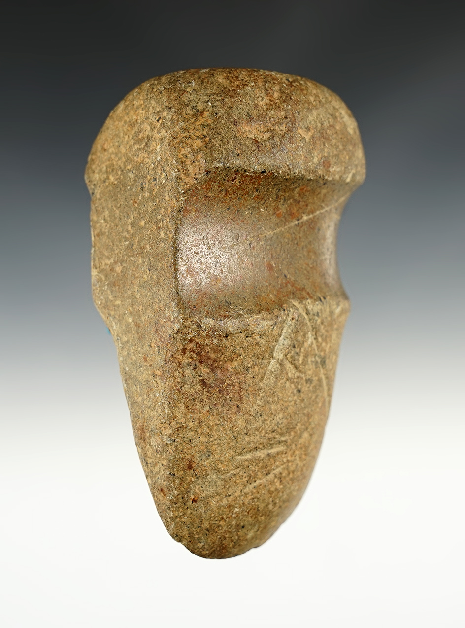 Classic 4 5/8" Long 3/4 Grooved Axe with great polish in groove. Found in Morrow Co., Ohio.