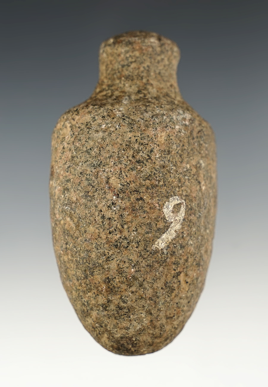 Well patinated 3 1/16" Plummet found in Massachusetts.