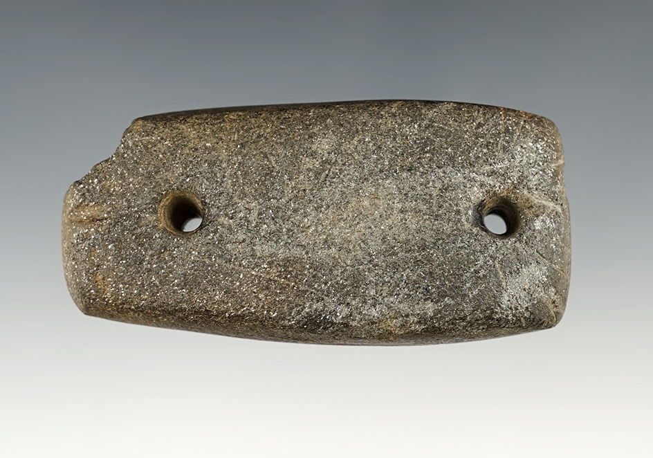3 1/8" Engraved Steatite Gorget found in Maryland.