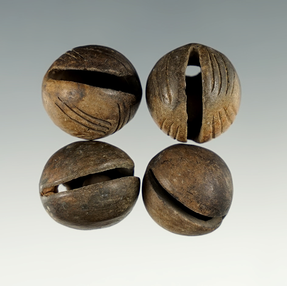 Exceptionally rare! Set of 4 Pottery Beads found in Sandoval Co., New Mexico.