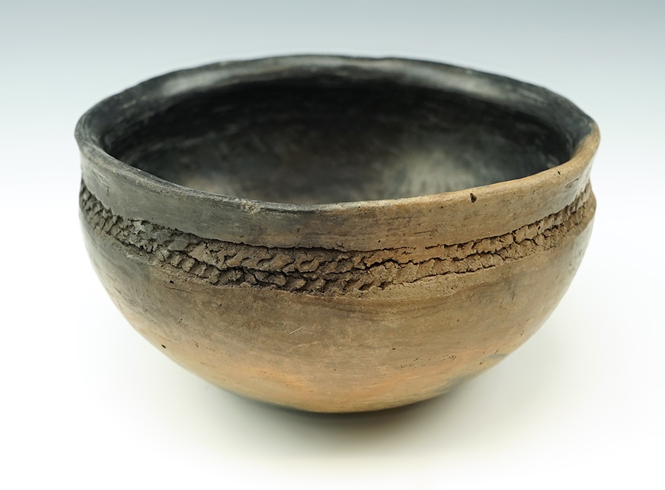 5 3/8" Nicely styled Southwestern Pottery Bowl in excellent condition. Recovered in New Mexico.