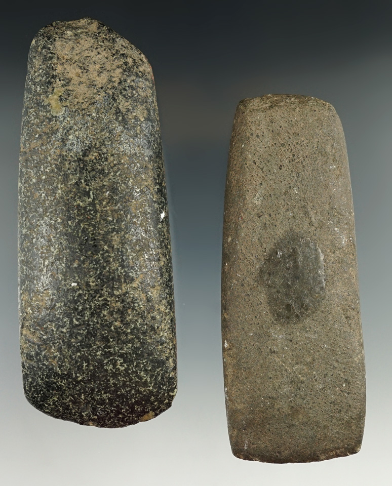 Pair of well styled Celts found in New York, largest is 5 1/8".