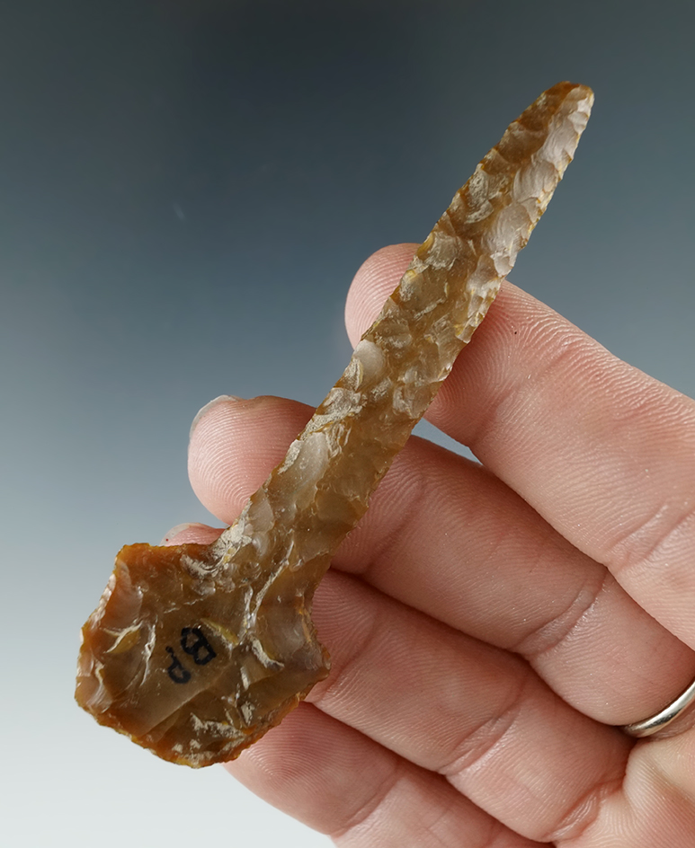 3" Pentagonal Drill made from brown Jasper found near Umatilla, Oregon.