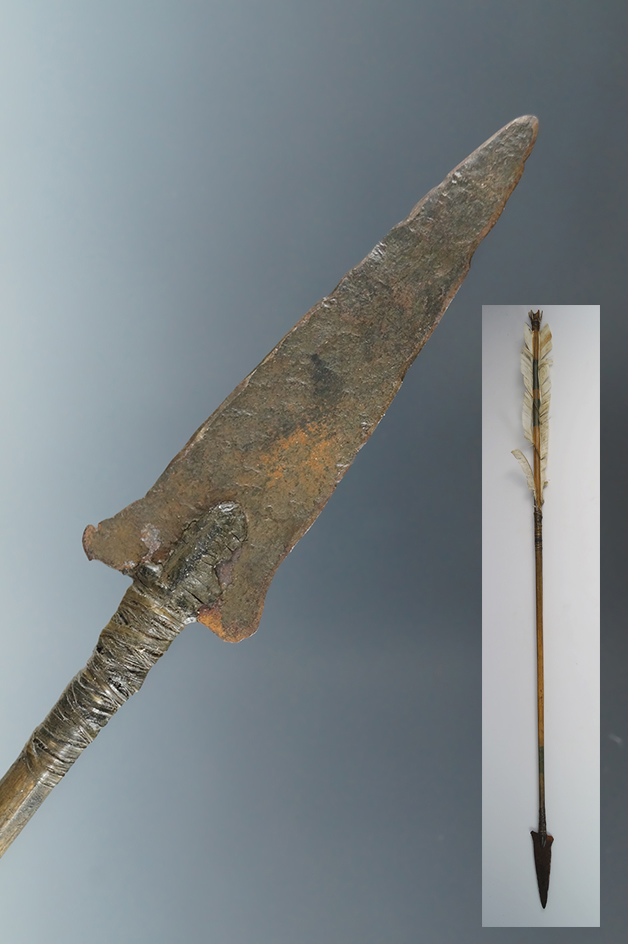 Historic Period Arrowhead in shaft that is 22.5" inches long found in South Dakota.
