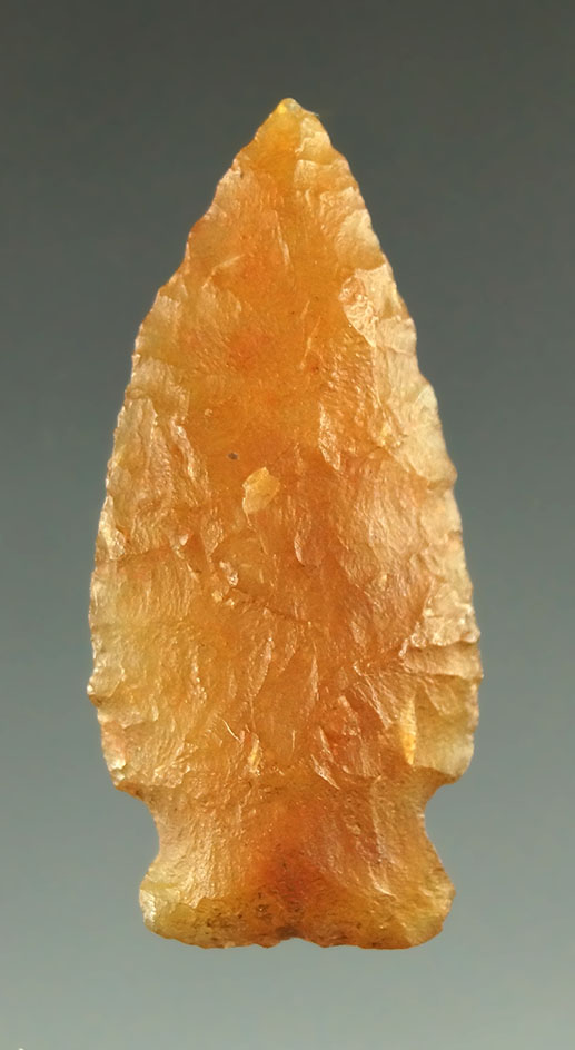 1 5/16" bird point made from a nice chalcedony found in southeast Arizona.
