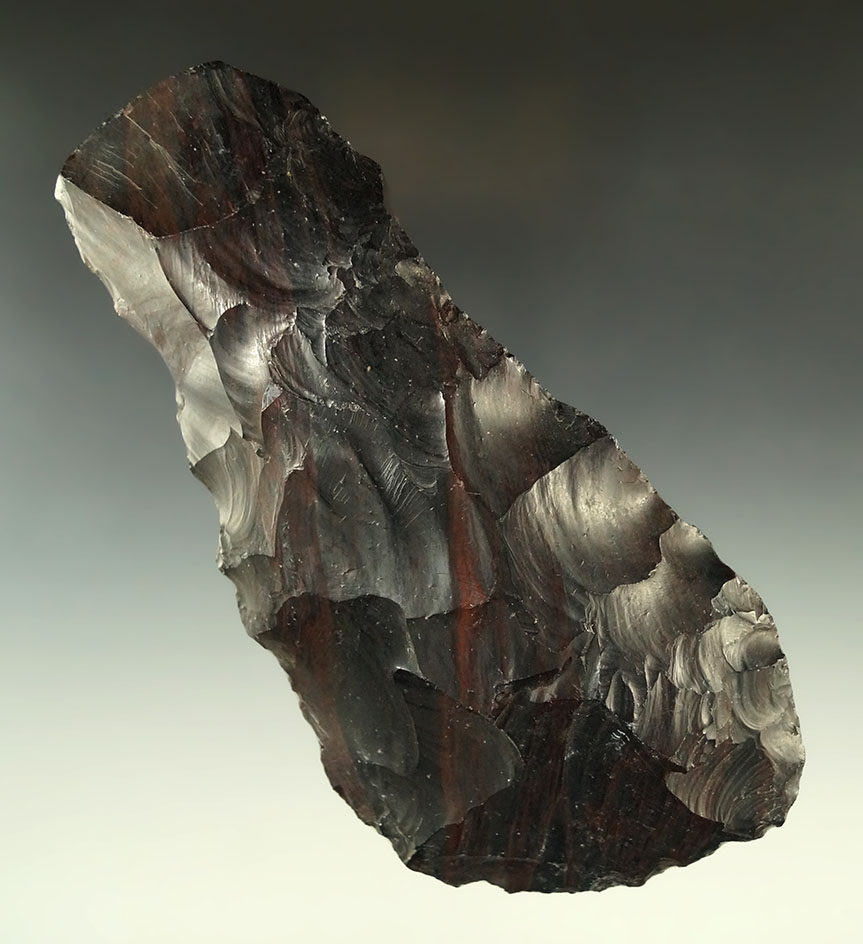 Large 6 1/2" Mahogany Obsidian flaked tool found in Oregon.