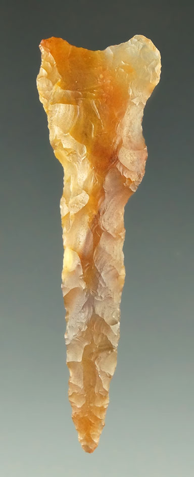 1 13/16" Drill made from multicolored agate found in Morgan County Colorado.