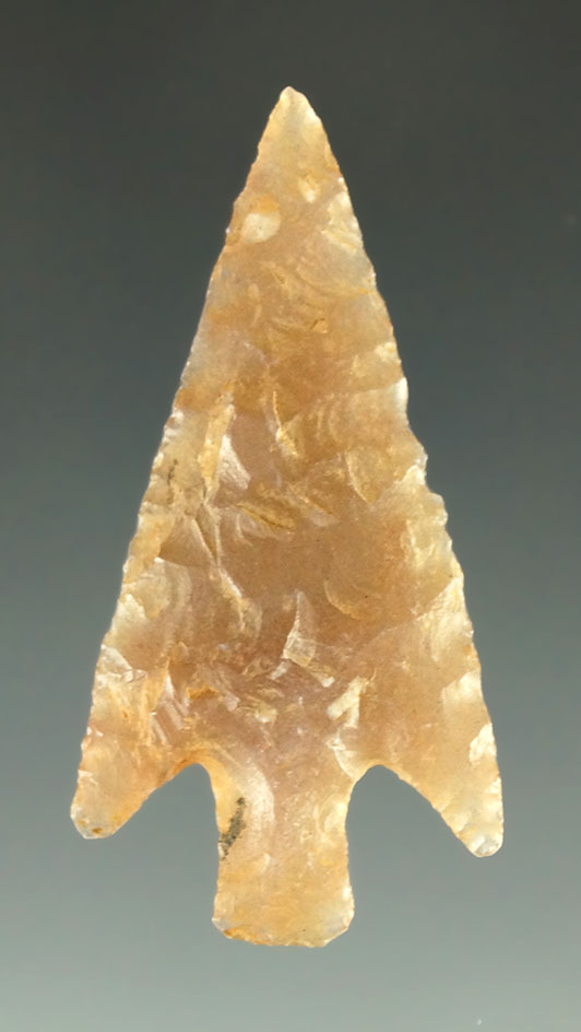 1 3/8" Dolores point made from translucent agate found in Southwest Colorado.