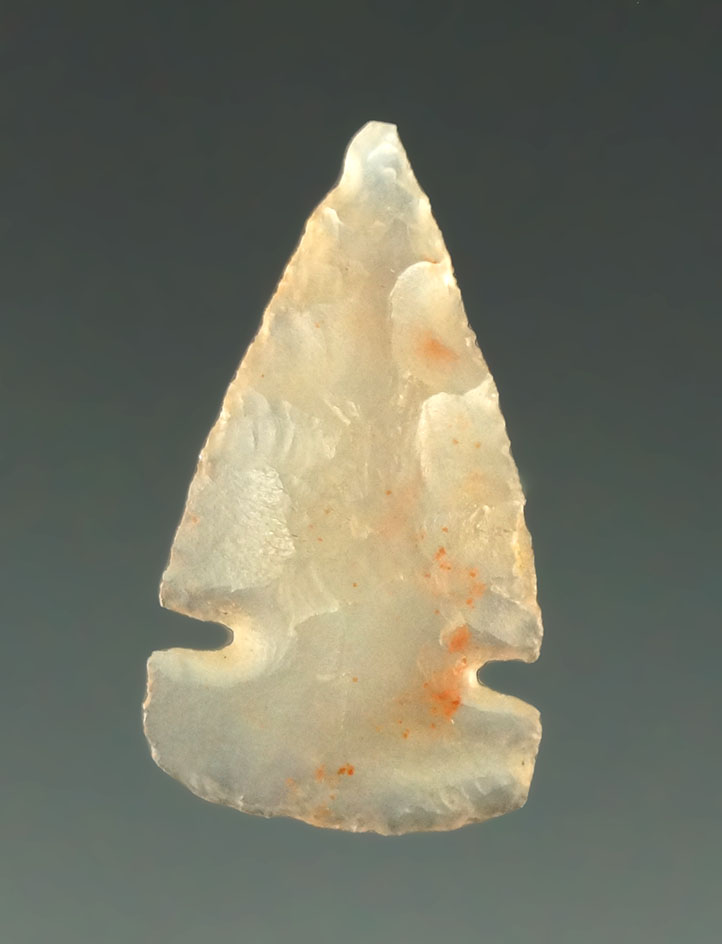 3/4" Bonito Notch point made from translucent agate found in central New Mexico.