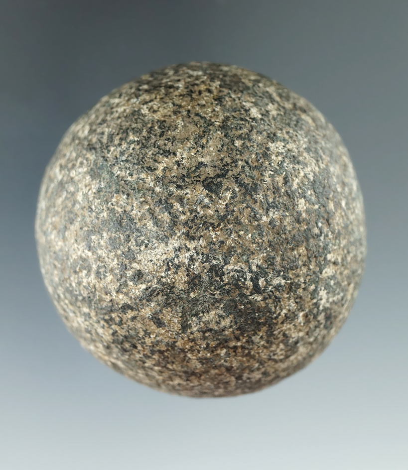 2" Diameter classic style Hammerstone found in Hardin County Ohio by H. Arden Searson.