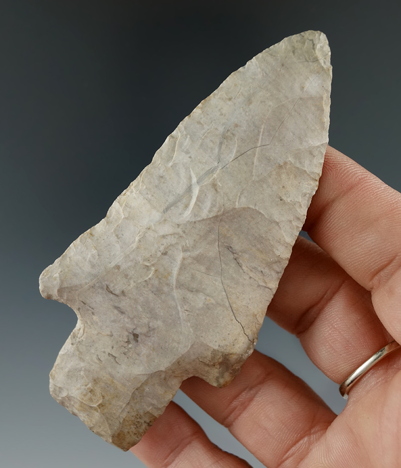 3 1/2" Archaic Stemmed Knife found in Michigan.