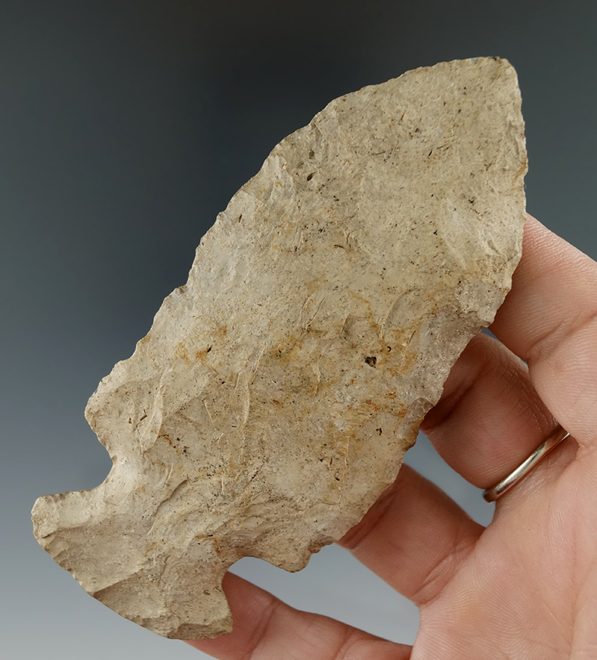 Large 4 1/8" Archaic Sidenotch Knife found in Michigan.