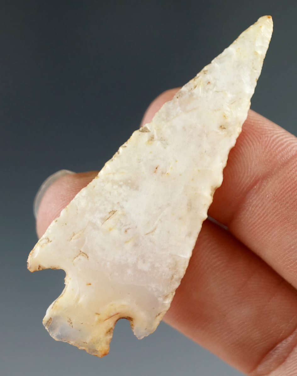 2 3/16" Cornernotch made from translucent agate found in Utah.