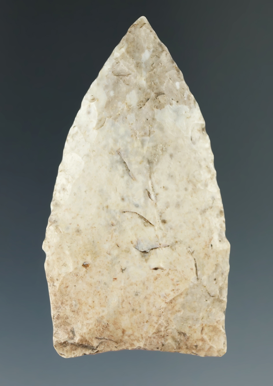 2 5/16" lanceolate with nicely ground lower edges and base found in Kansas.