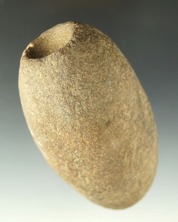 3 3/4" Stone Pipe Preform found in Missouri.