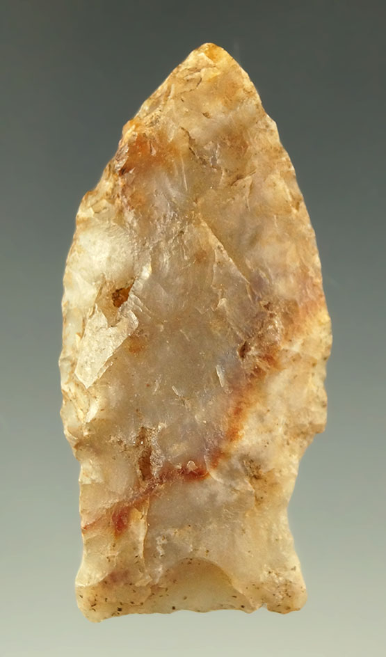 1 3/4" Stemmed dart point found in Colorado. Ex. Bob Roth.