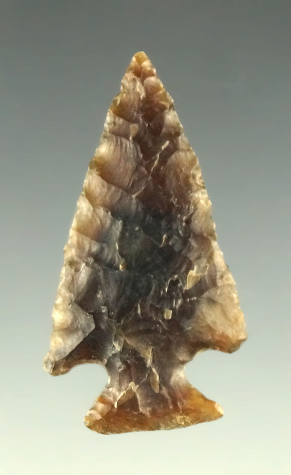 1 7/16" Cornernotch arrowhead that is beautifully made from Knife River Flint - Dakotas.