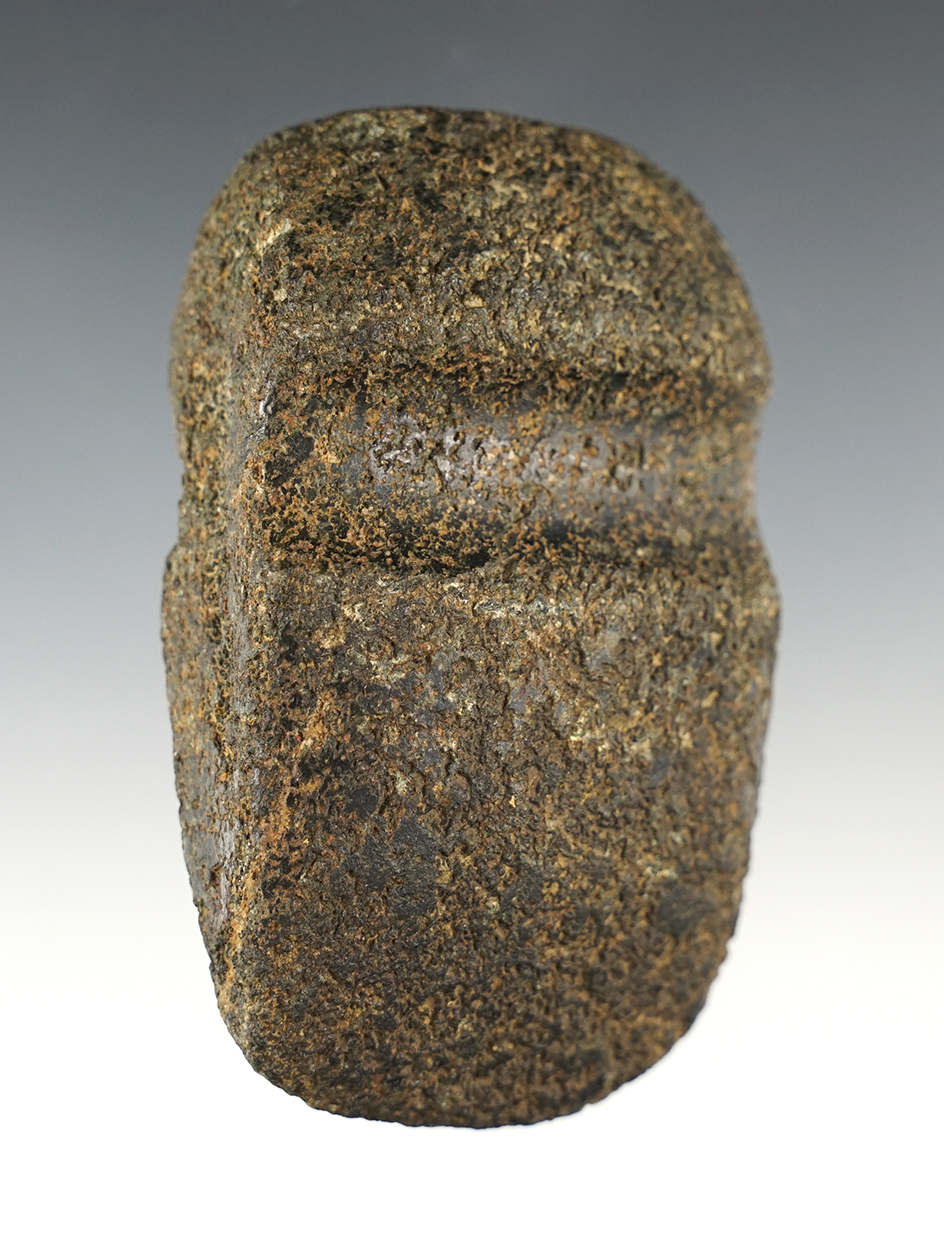 Rare styled Keokuk Half Groove Axe that measures 3 5/16" long. Found in the Iowa/Illinois area.