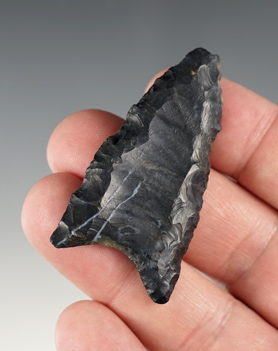 2 3/16" Paleo Fluted Redstone - Southwest Pennsylvania/Southeast Ohio. Bennett, Dickey COA's.