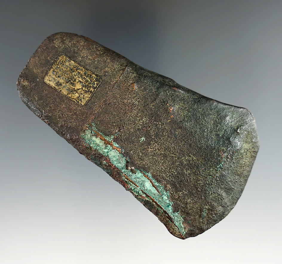 3 ¾" Copper Celt found near North Branch, New Lithia Springs, Pennsylvania in 1934.