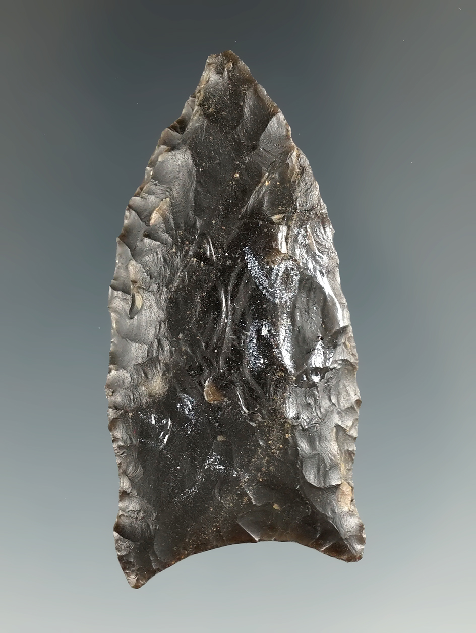 2 3/16" Paleo dart Point found in Lancaster Co., Pennsylvania.