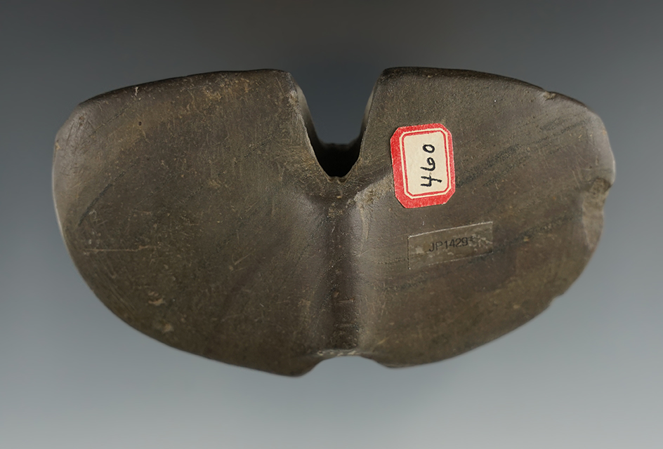 4" Classic Double Notch Butterfly Wing Banner found in Indiana. Ex. Judge Payne. Pictured.