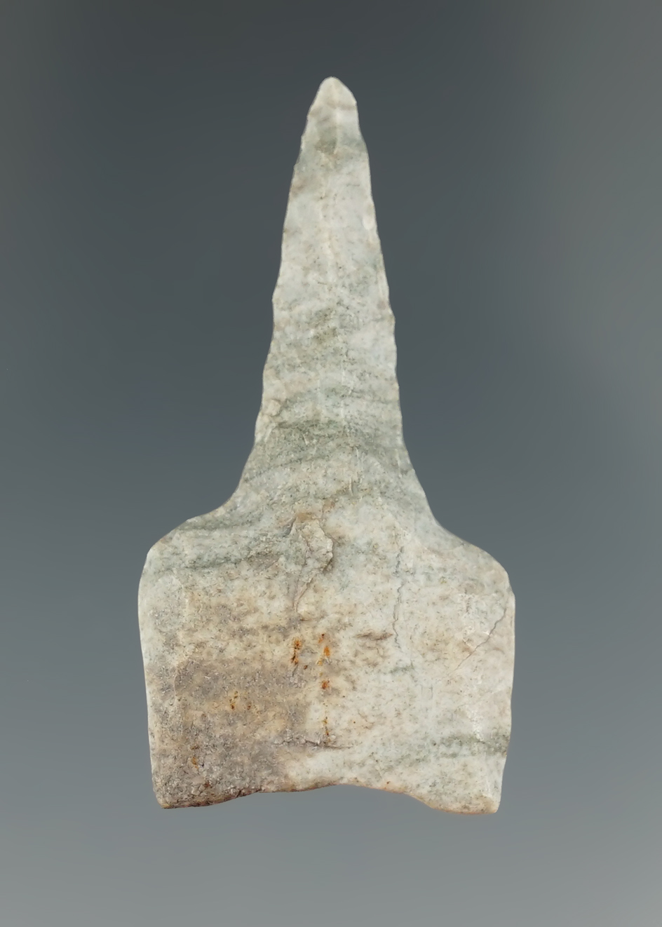 1 13/16" Paleo Drill  made from beautiful Indiana Green  Flint found in Western Ohio.