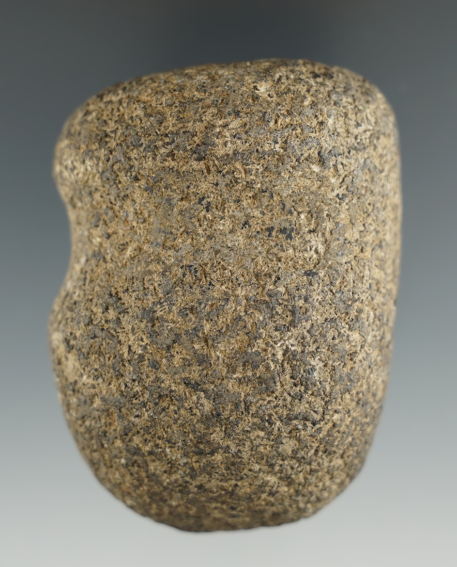 2 5/8" Long 3/4 Grooved Hammerstone found in Ohio.