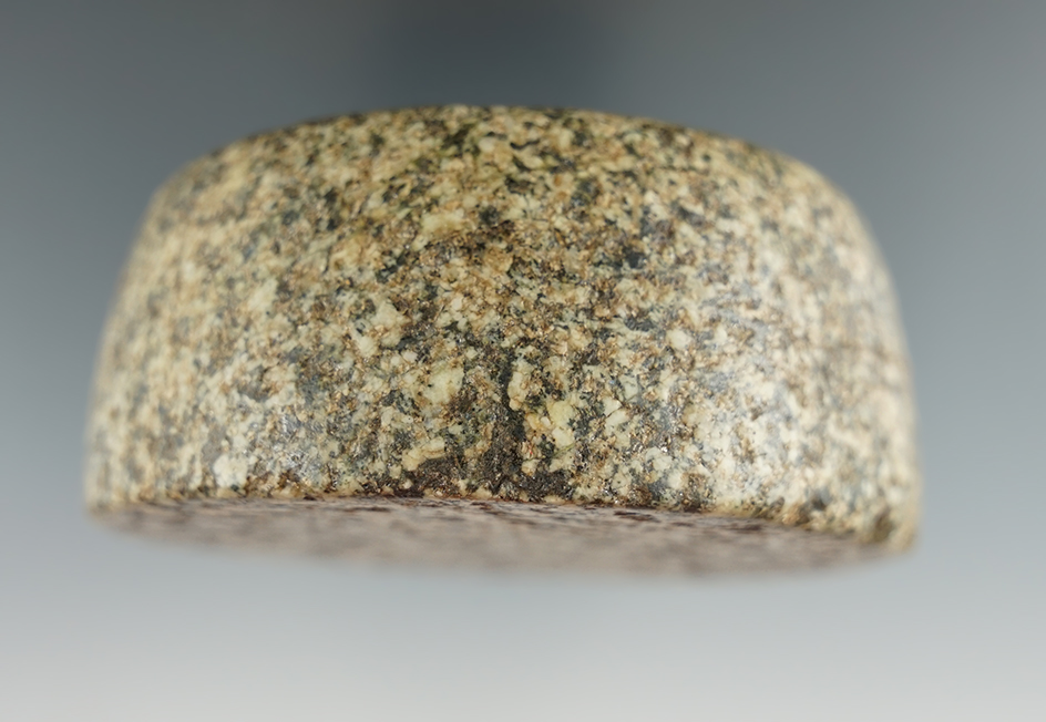 3" Diameter well-made and nicely polished Hardstone flat-bottom southern style Discoidal.