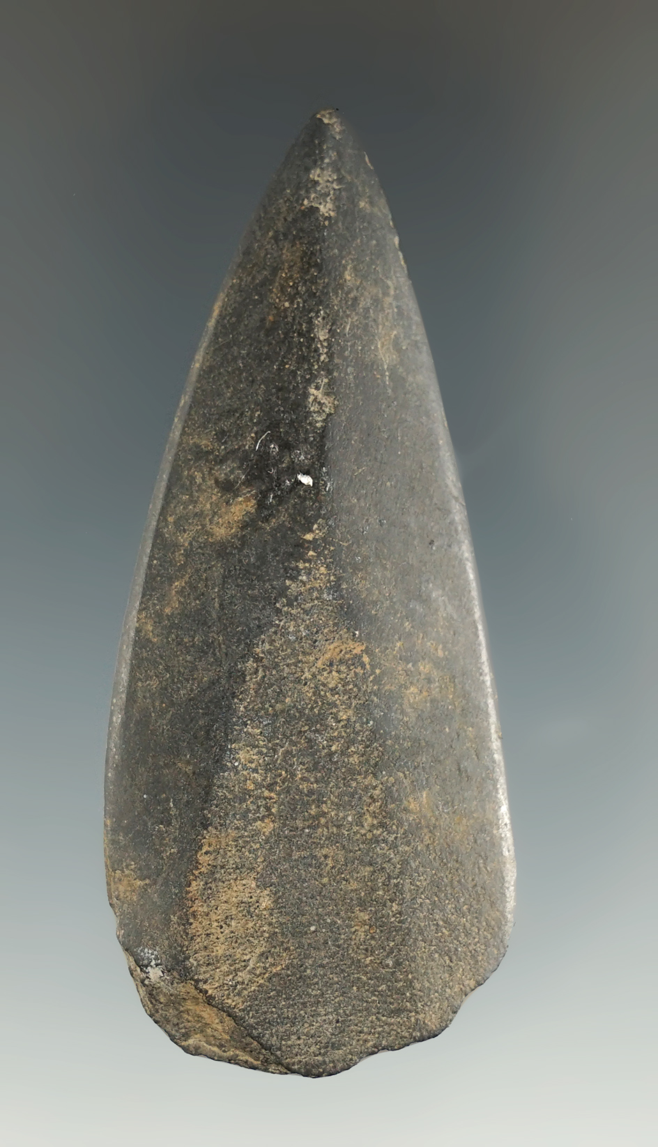 2 5/8" Inuit Slate Projectile/harpoon tip found in Alaska. Comes with a Bennett COA.