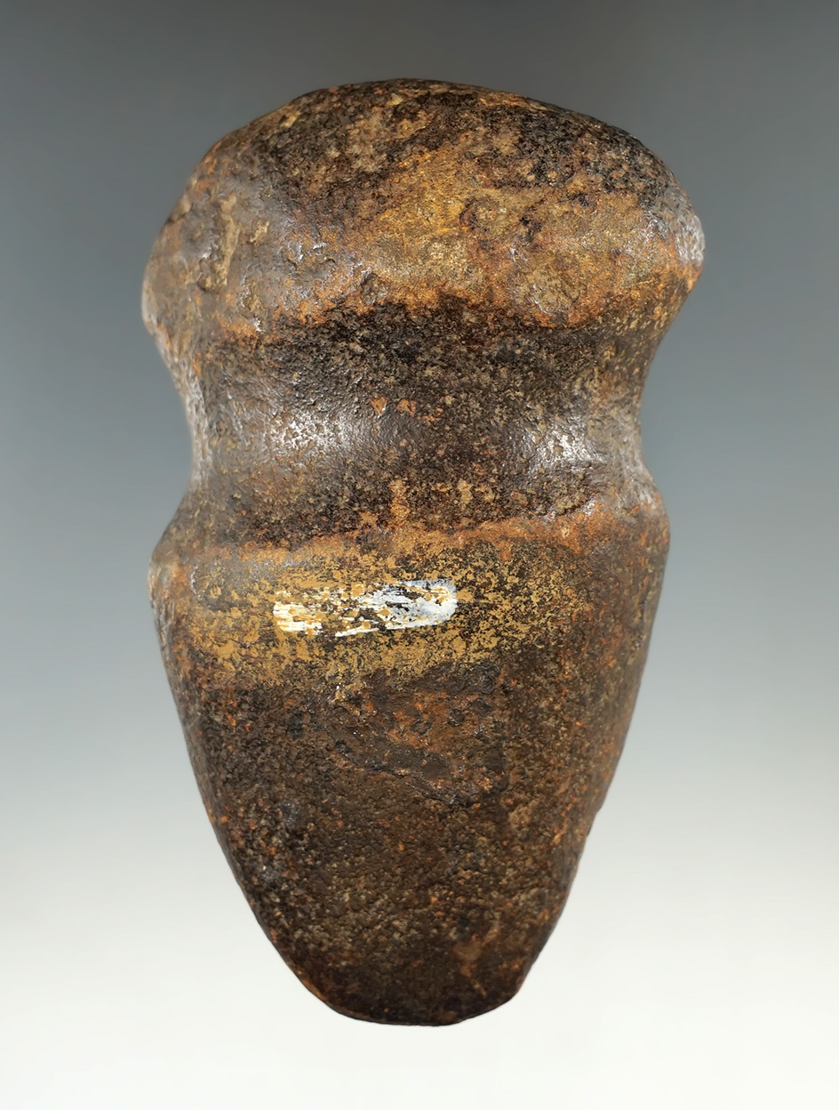 4 3/8" Full grooved heavily patinated Stone Axe found in Pennsylvania.