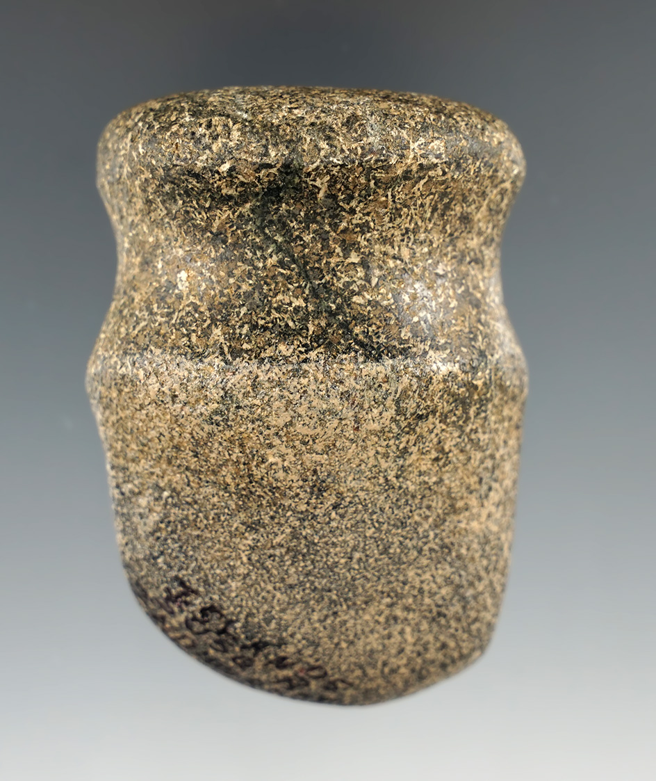 3" Miniature Full Grooved Axe found in Pennsylvania.