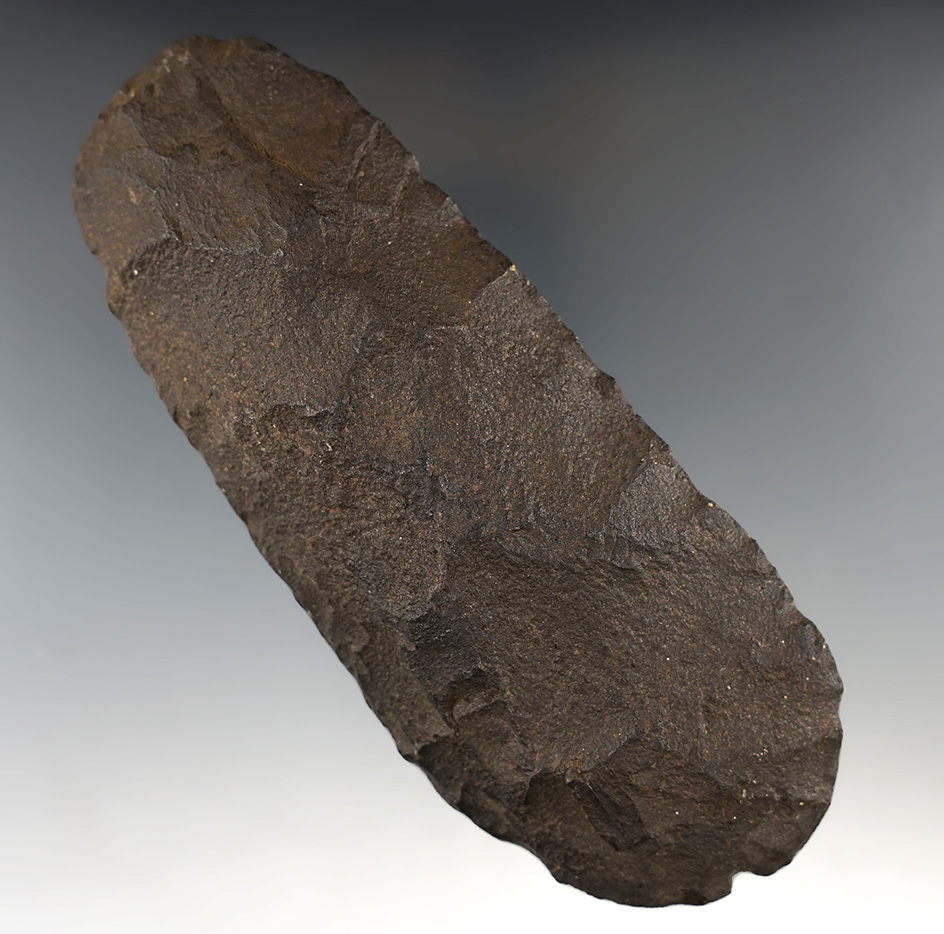 6 1/4" Well styled Flint Celt or Hoe found in Pennsylvania.