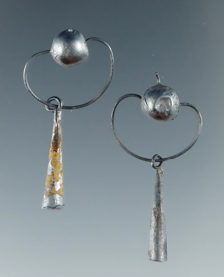 Beautiful set of ornamental drops, Indiana. Circa 1717-1791.