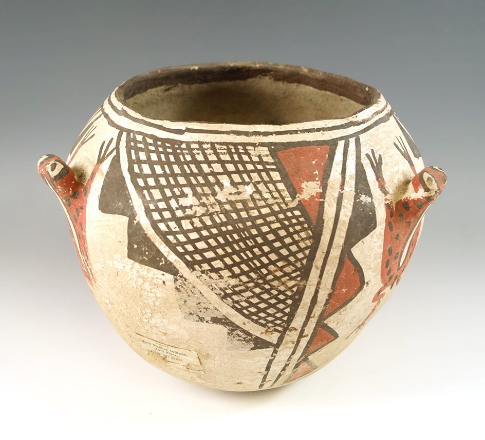 Unique! 6" tall x 7" wide Southwestern Pottery Vessel, Zuni Pueblo Indians of New Mexico.