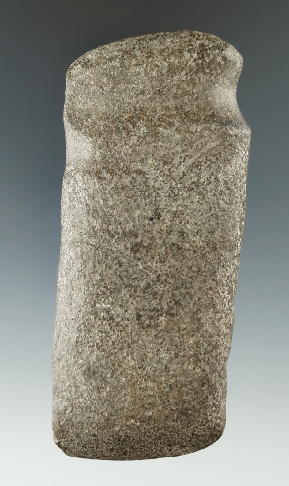 Uniquely styled 4 1/4" double 3/4 Grooved Axe found in Lycoming Co., Pennsylvania. Pictured.