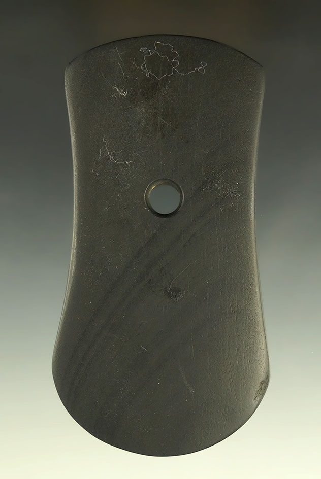 4 1/2" Keyhole Pendant found in Perry Co., Ohio - Bennett COA. (Authentic but cleaned surface).