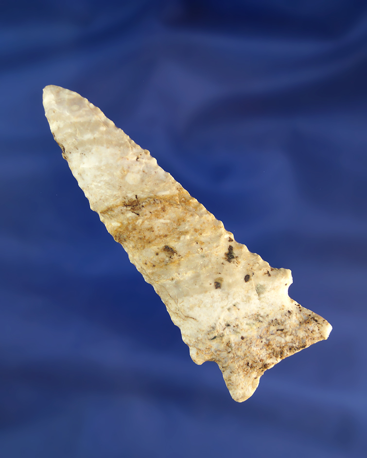 Nicely beveled 3 5/16" Knife  found in the Marshall/Peoria counties Illinois area by Myles Goddard.