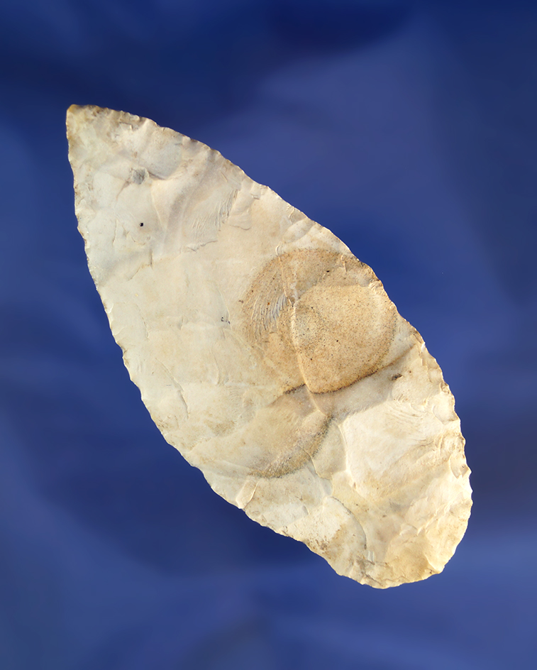 3 1/2" Adena blade found in Greene County Missouri that is nicely patinated.