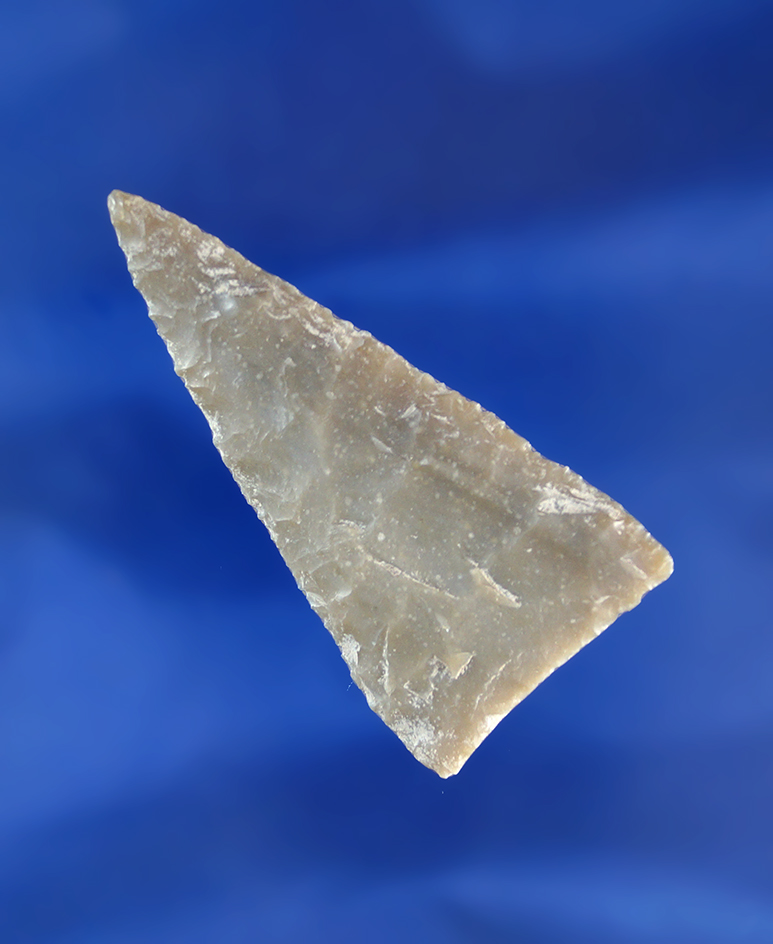 Excellent flaking and well patinated 2 5/16" Triangle point found in Texas