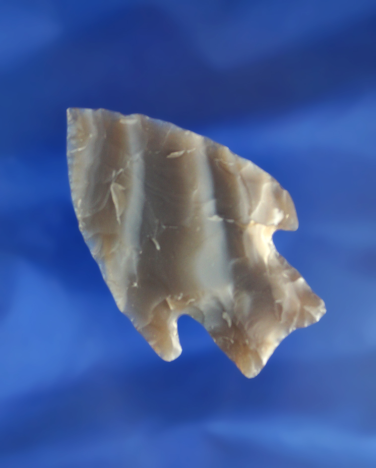 2 3/8" thin Marshall point made from beautiful semi translucent material found in Texas.