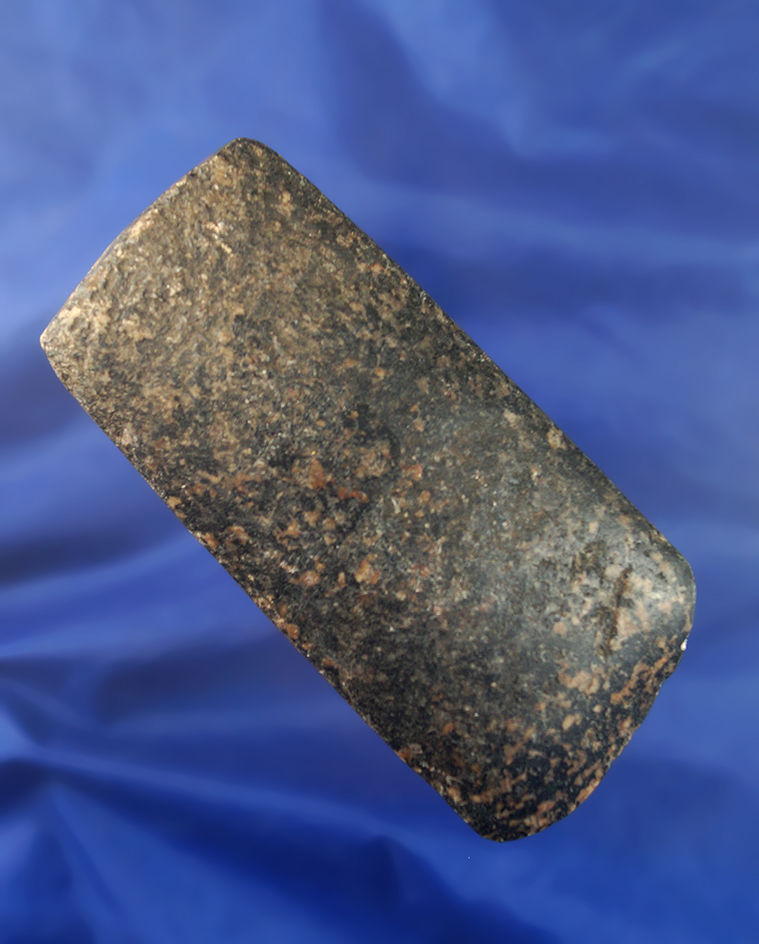 Highly polished 4 1/8" Hardstone Celt with square sides found in Illinois.
