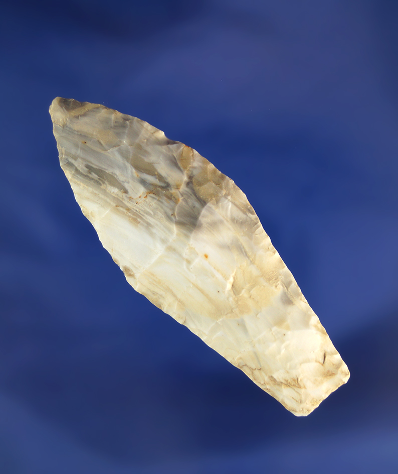 Nice! 2 1/2" Paleo Hell Gap made from Jefferson City chert found in Cooper County Missouri