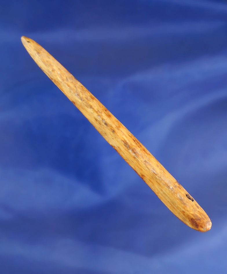 3 5/8" bone awl found in Stanley County South Dakota in very nice condition.