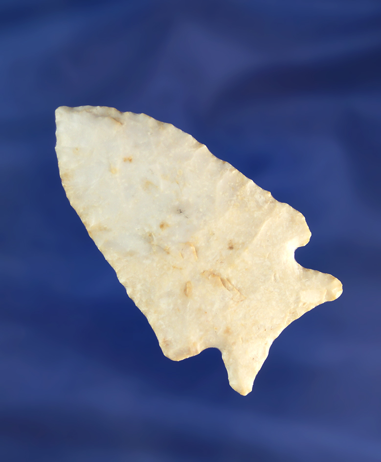 2 7/16" thin and very well flaked Cornernotch found in the Marshall/Peoria counties Illinois area