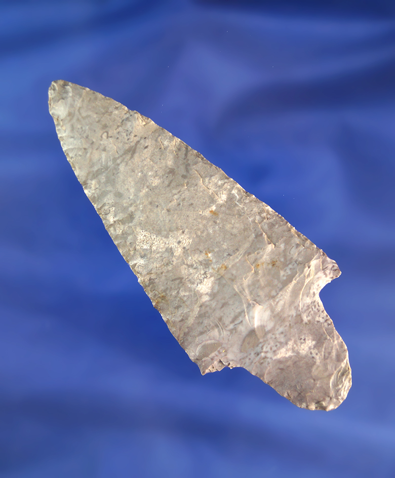 3 5/16" Adena made from beautifully mottled Flint found in the Marshall/Peoria counties Illinois are