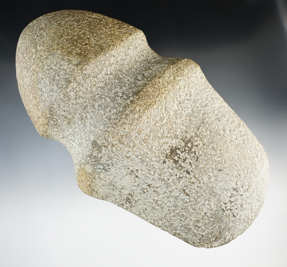 8" Long Full Groove Archaic Axe made from Hardstone, found in Pennsylvania. Bennett COA.